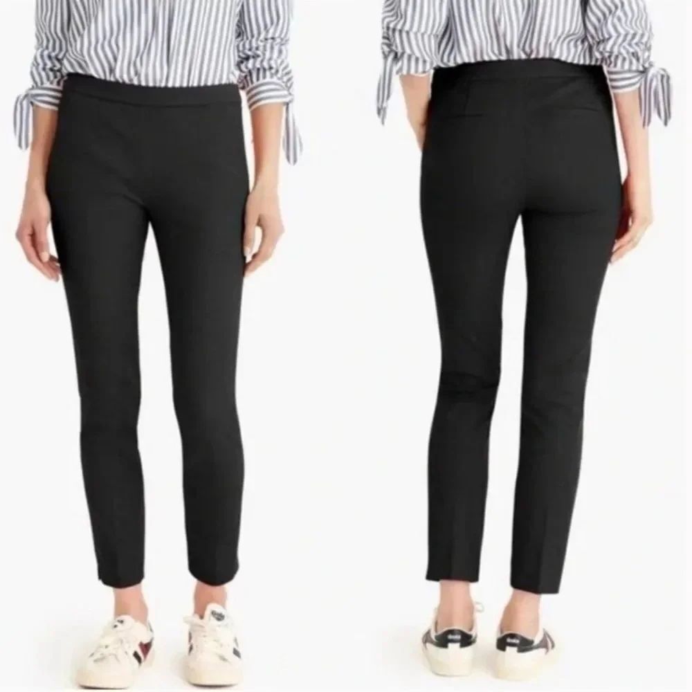 J.Crew Martie Black Stretch Pants Size 6 Slim Ankle Workwear Trousers